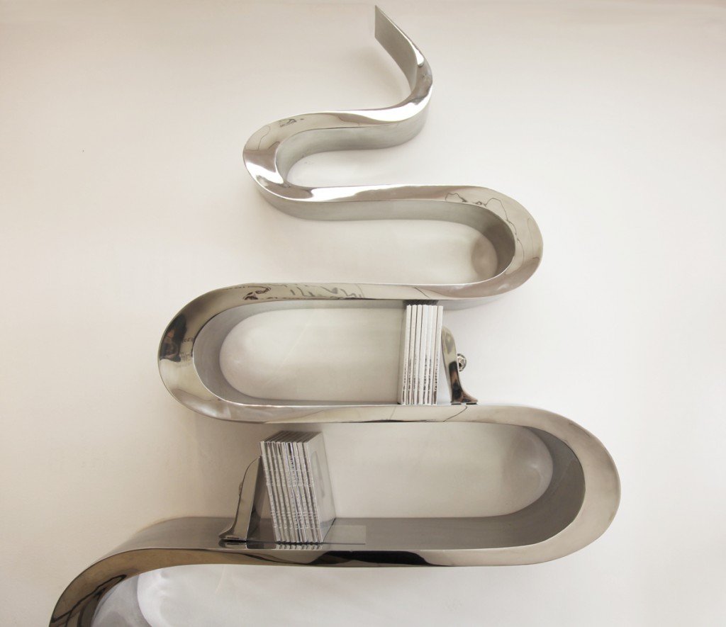 SNAKE BOOKCASE - Stainless Polished