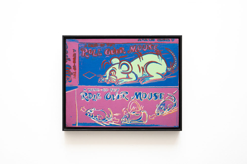 Toy Painting - Roll Over Mouse - Pink & blue